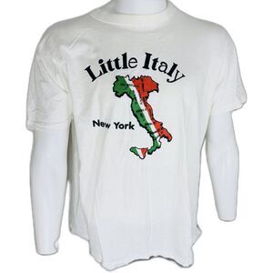 Vintage Little Italy New York T-Shirt - Size L 100% cotton